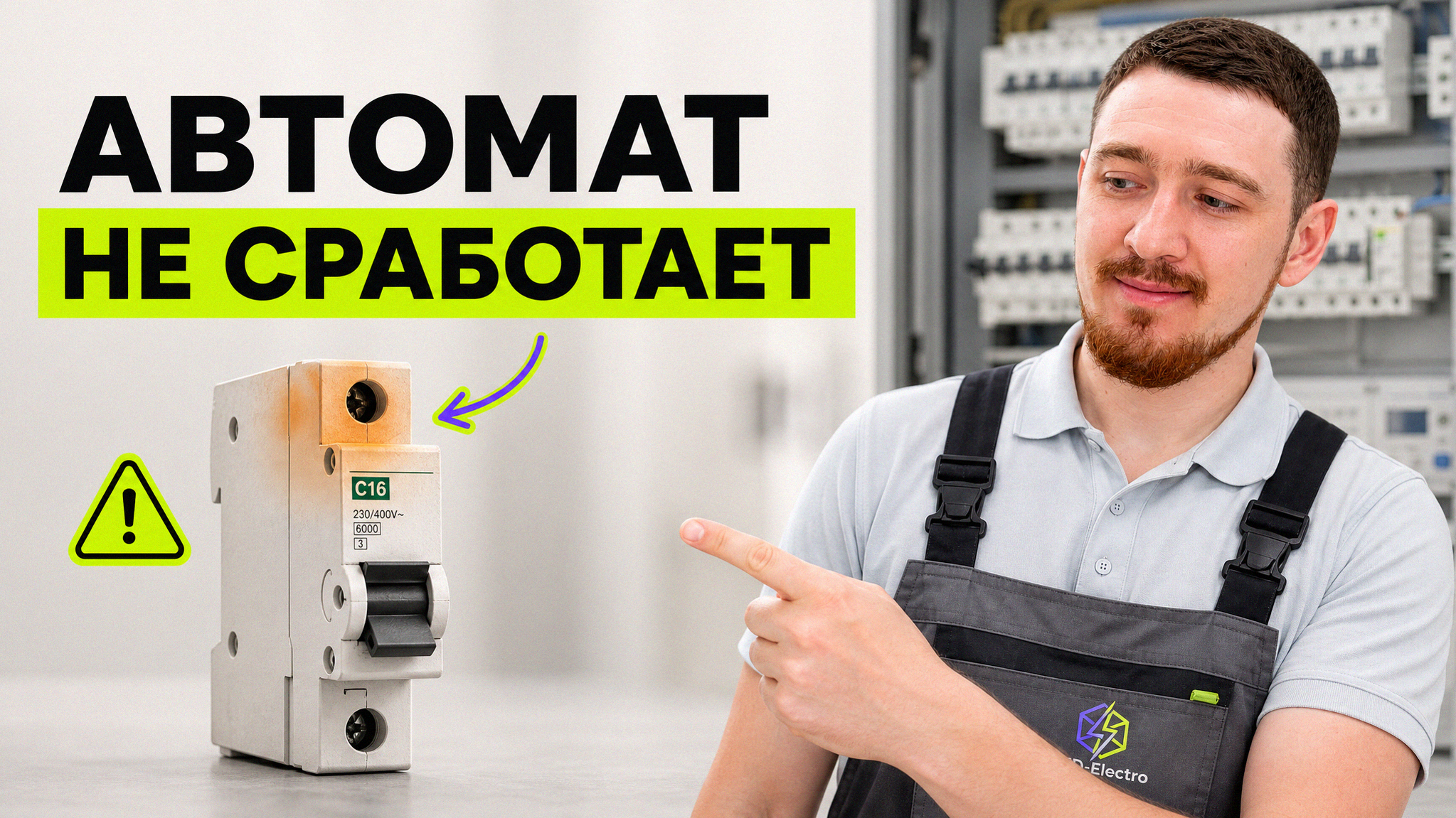 Сравнение автоматических выключателей с типами расцепления B, C и D для электрощитка.